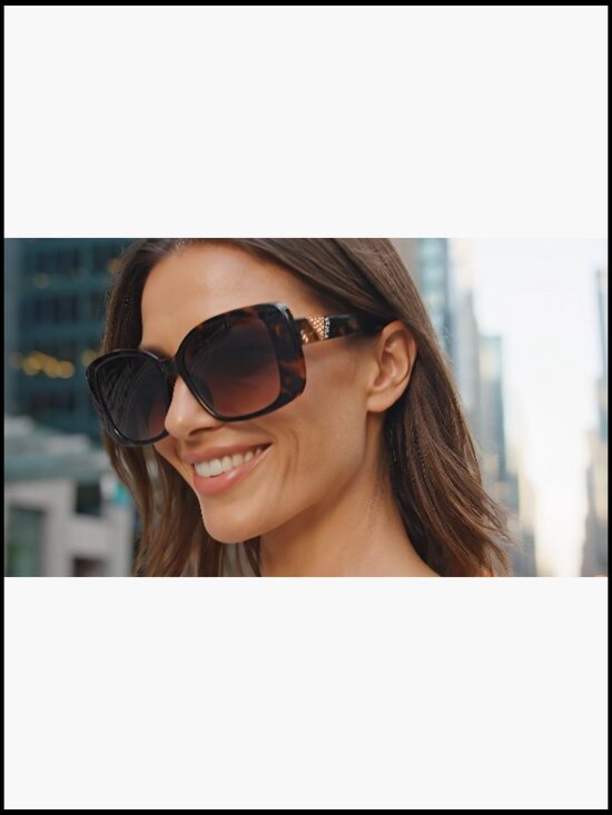 Rectangular Sunglasses Gradient Lens UV Protection
